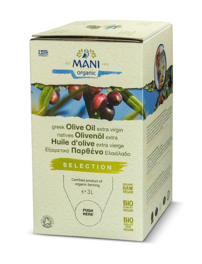 Bag in Box, Mani Olivenöl, nativ extra 3Ltr (vegan)