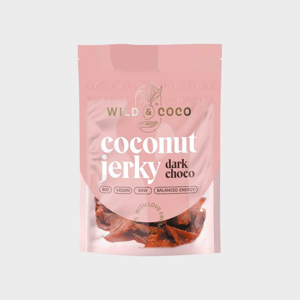 Veganes Bio Schoko Kokos-"Jerky" von Wild&Coco - 25g